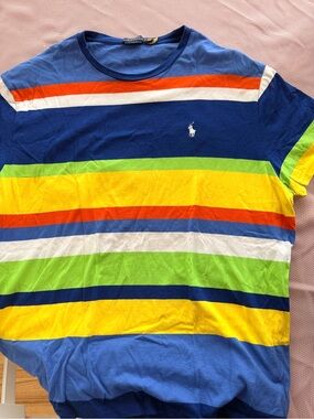 Polo by Ralph Lauren Kids' Multicolor Stripe Tee - Blue & Yellow